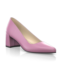 Schuhe mit Blockabsatz im Metallic-Look 30033