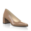 Schuhe mit Blockabsatz im Metallic-Look 30036
