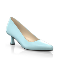 Schuhe mit Blockabsatz im Metallic-Look 30039