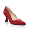 Schuhe mit Blockabsatz im Metallic-Look 30117