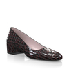 Schuhe mit Blockabsatz im Metallic-Look 30129