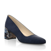 Schuhe mit Blockabsatz im Metallic-Look 30144
