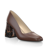 Schuhe mit Blockabsatz im Metallic-Look 30150