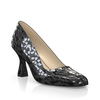 Schuhe mit Blockabsatz im Metallic-Look 30156