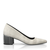 Schuhe mit Blockabsatz im Metallic-Look 7671