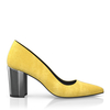 Schuhe mit Blockabsatz im Metallic-Look 7752