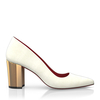 Schuhe mit Blockabsatz im Metallic-Look 7755