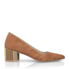 Schuhe mit Blockabsatz im Metallic-Look 7761