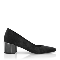 Schuhe mit Blockabsatz im Metallic-Look 7762