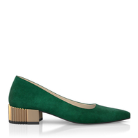 Schuhe mit Blockabsatz im Metallic-Look 7766