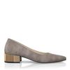 Schuhe mit Blockabsatz im Metallic-Look 7767