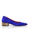 Schuhe mit Blockabsatz im Metallic-Look 7768