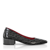 Schuhe mit Blockabsatz im Metallic-Look 7769