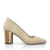 Schuhe mit Blockabsatz im Metallic-Look 7776