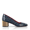 Schuhe mit Blockabsatz im Metallic-Look 7779