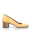 Schuhe mit Blockabsatz im Metallic-Look 7780
