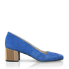 Schuhe mit Blockabsatz im Metallic-Look 7782