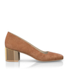 Schuhe mit Blockabsatz im Metallic-Look 7783