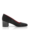 Schuhe mit Blockabsatz im Metallic-Look 7786
