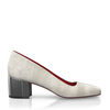 Schuhe mit Blockabsatz im Metallic-Look 7787