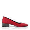 Schuhe mit Blockabsatz im Metallic-Look 7793