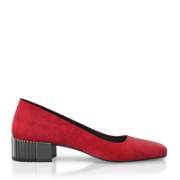 Schuhe mit Blockabsatz im Metallic-Look 7793
