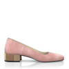 Schuhe mit Blockabsatz im Metallic-Look 7795