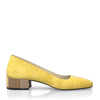 Schuhe mit Blockabsatz im Metallic-Look 7796