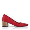 Schuhe mit Blockabsatz im Metallic-Look 7933