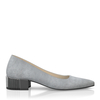 Schuhe mit Blockabsatz im Metallic-Look 7938