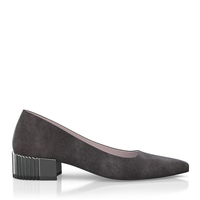 Schuhe mit Blockabsatz im Metallic-Look 8527