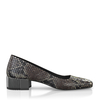 Schuhe mit Blockabsatz im Metallic-Look 8529