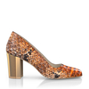 Schuhe mit Blockabsatz im Metallic-Look 8530