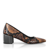 Schuhe mit Blockabsatz im Metallic-Look 8538
