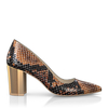Schuhe mit Blockabsatz im Metallic-Look 8540