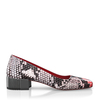 Schuhe mit Blockabsatz im Metallic-Look 8545