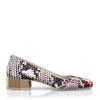Schuhe mit Blockabsatz im Metallic-Look 8546