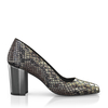 Schuhe mit Blockabsatz im Metallic-Look 8547