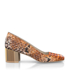 Schuhe mit Blockabsatz im Metallic-Look 8548