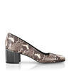Schuhe mit Blockabsatz im Metallic-Look 8551