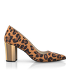 Schuhe mit Blockabsatz im Metallic-Look 8553