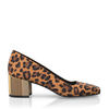 Schuhe mit Blockabsatz im Metallic-Look 8554