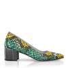 Schuhe mit Blockabsatz im Metallic-Look 8555