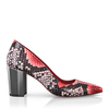 Schuhe mit Blockabsatz im Metallic-Look 8621