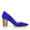 Schuhe mit Blockabsatz im Metallic-Look 8683