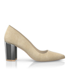 Schuhe mit Blockabsatz im Metallic-Look 8687
