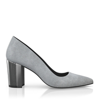 Schuhe mit Blockabsatz im Metallic-Look 8688
