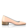 Schuhe mit Blockabsatz im Metallic-Look 8689