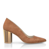 Schuhe mit Blockabsatz im Metallic-Look 8691