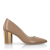 Schuhe mit Blockabsatz im Metallic-Look 8696